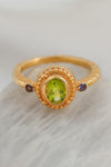 Regal Glow Amethyst Peridot Ring