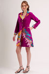 Twilight Sky Silk Long Jacket