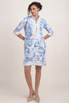 Mediterranean Dream Satin Silk Dress