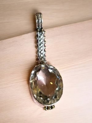 White Crystal Bell Pendant