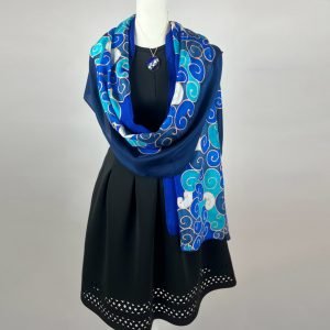Dreamy Clouds Silk Scarf