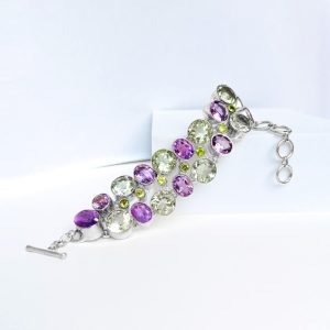 Aria Amethyst Sterling Silver Bracelet