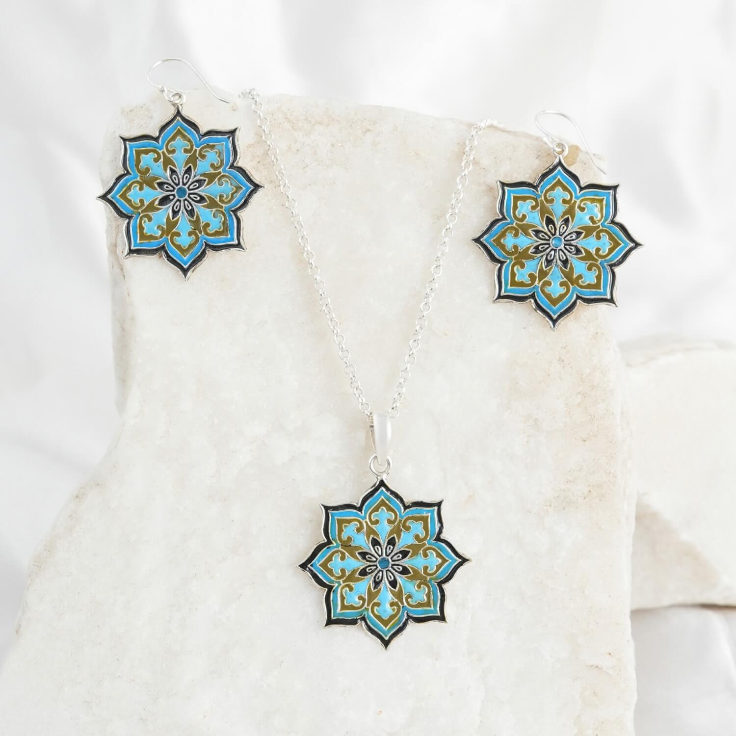 327RVI-Turquoise-Flower-Pendant-C1