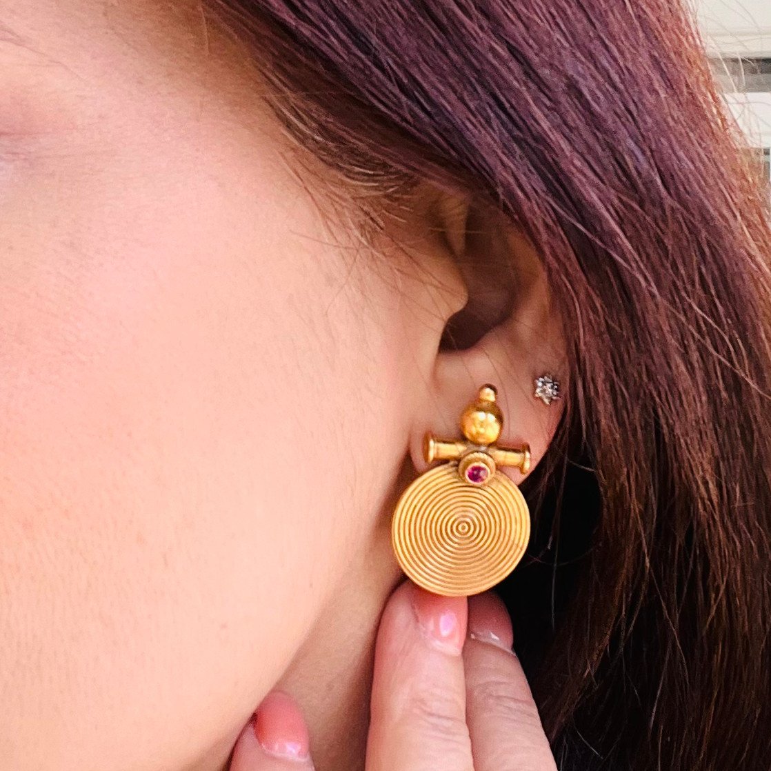 414RVI-Ruby-Gold-Disc-Studs-D1-V1