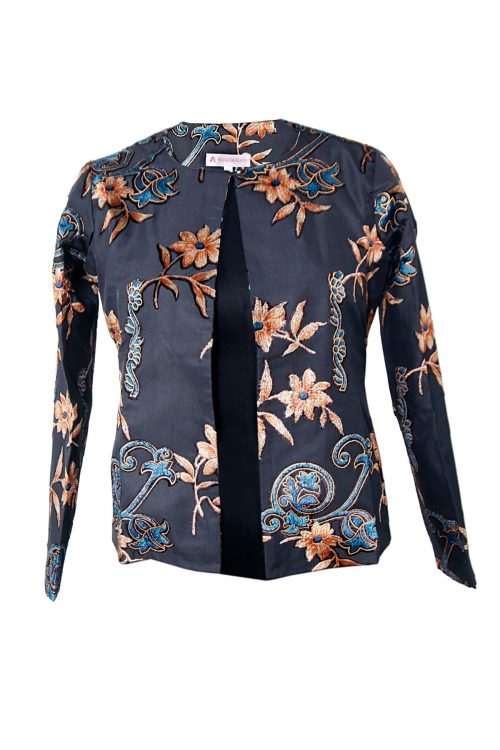 Golden Nightscape Floral Short Jacket