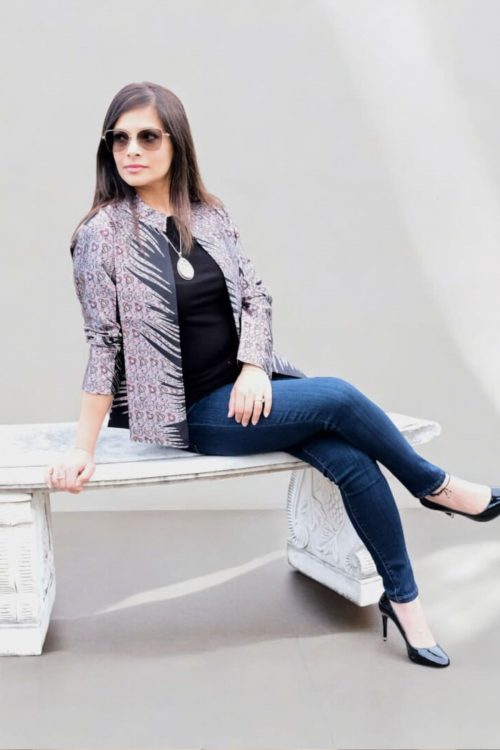 Ebony Elegance Silk Short Jacket