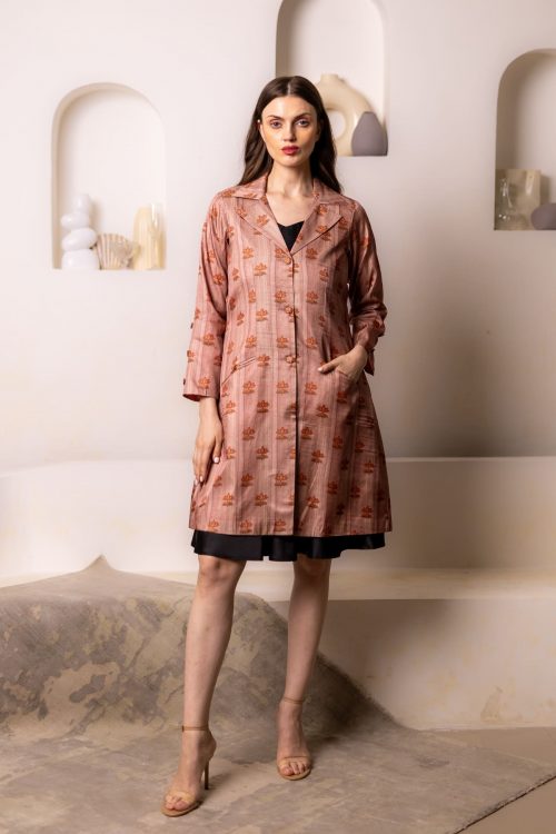 Lotus Silk Long Jacket