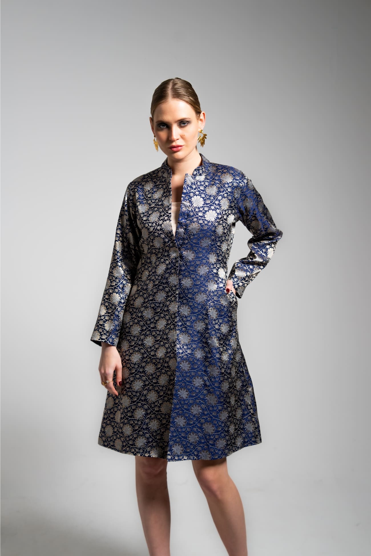 99ANA-Midnight-Blossom-Blue-Jacquard-Silk-Long-Jacket-D1