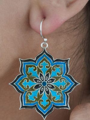 Turquoise Flower Earrings