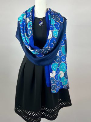 Dreamy Clouds Silk Scarf