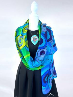 Geo Silk Scarf