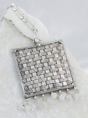 Basket Weaved Quad Pendant