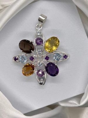 Enchanting Allure Gemstones Pendant