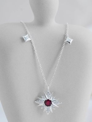 Ruby Star Necklace set