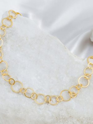 Lustrous Links 22K Gold Polished Chain Necklace