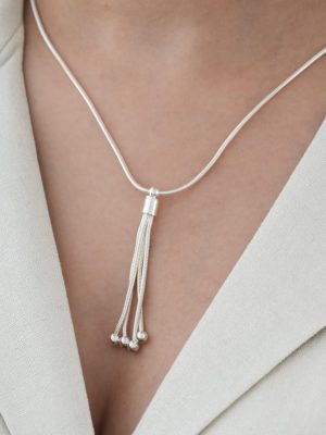Silver Serpent Cascade Pendant