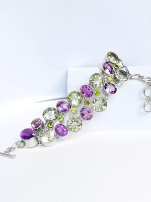 Aria Amethyst Sterling Silver Bracelet