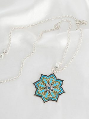 Turquoise Flower Pendant