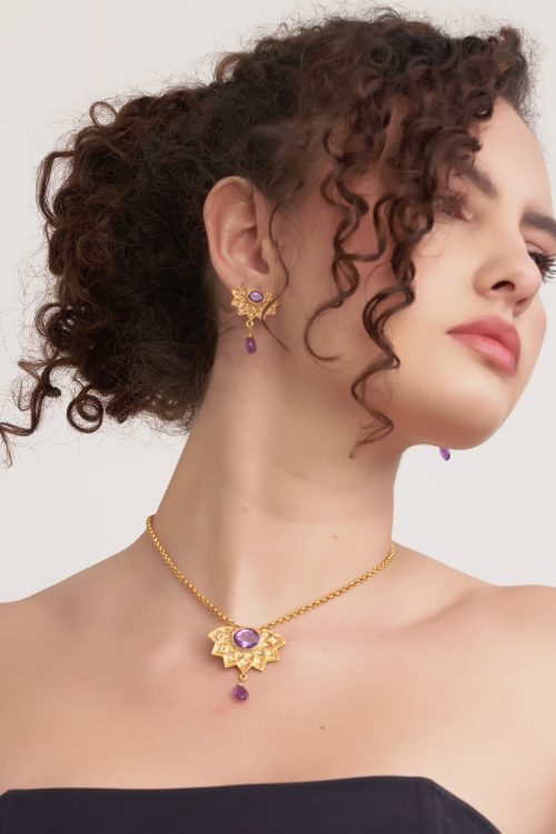 Divine Lotus Pendant Set