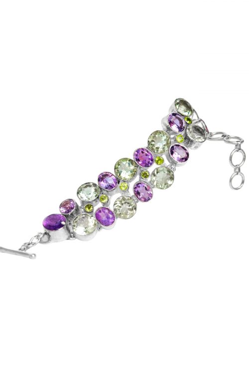 Aria Amethyst Sterling Silver Bracelet