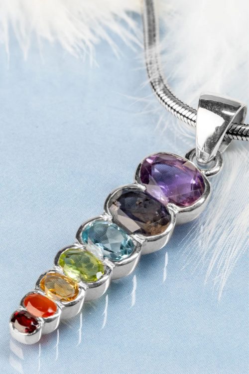 Seven Gemstone Chakras Pendant
