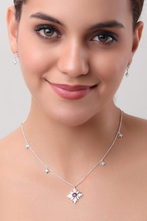 Ruby Star Necklace set