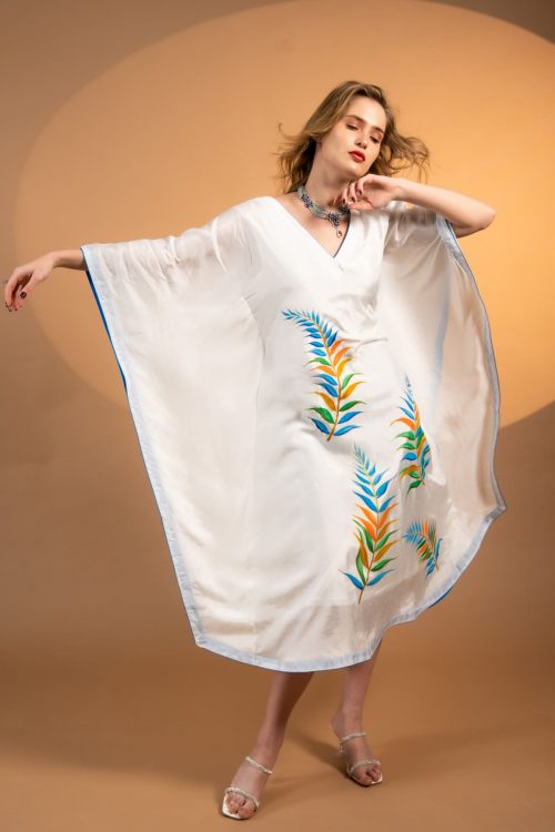 Palma Vista Silk Kaftan Dress