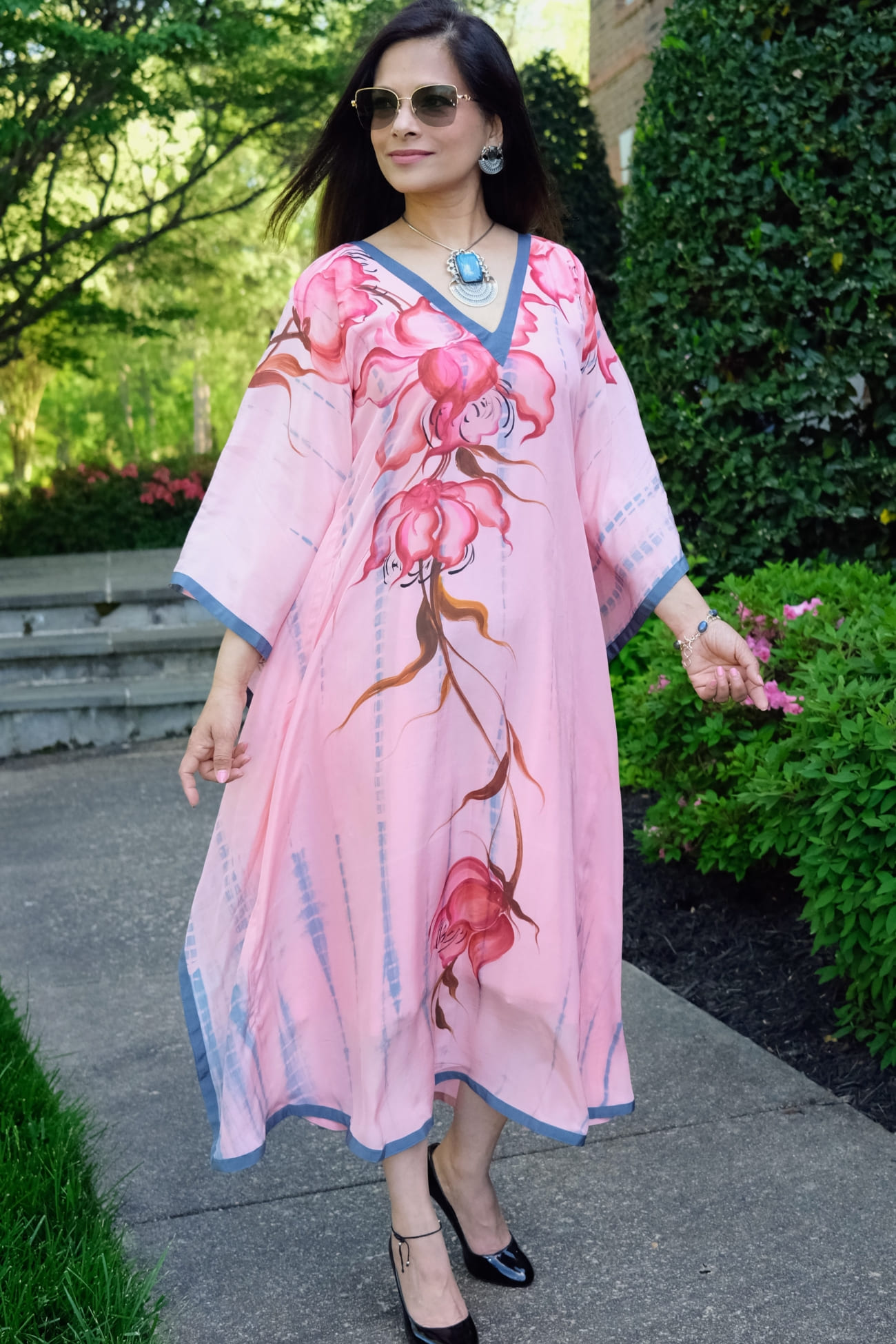 36ANA-Peach-Shibori-Elegance-Kaftan-C1