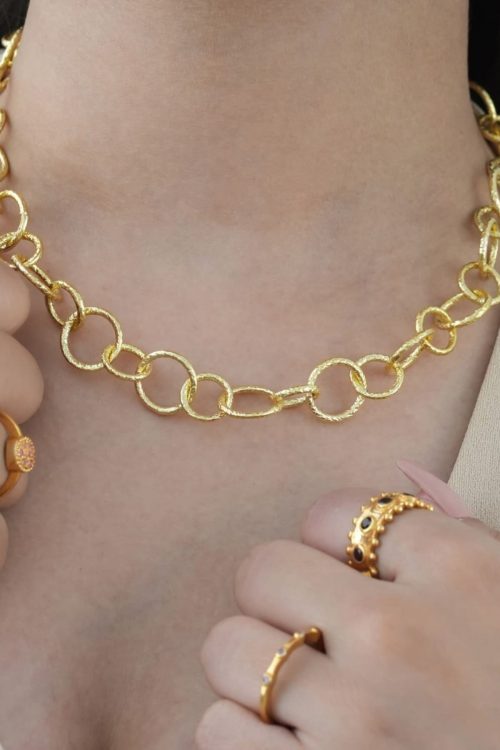 Radiant Gold Round Link Chain