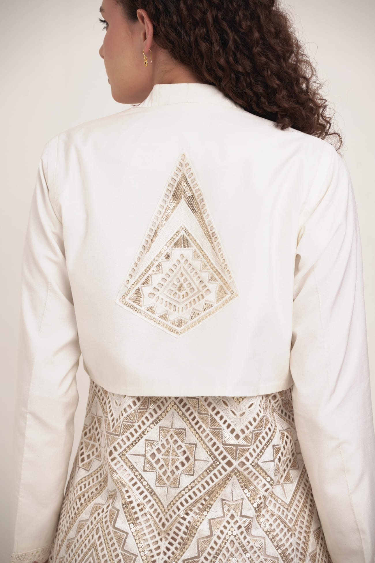 Golden-Lattice-Cutwork-Dress-With-Bolero-Jacket-G1
